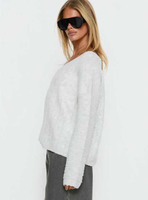 Main Thing Knit Sweater Grey Marle