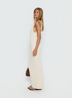 Imirisa Scoop Knit Maxi Dress Cream