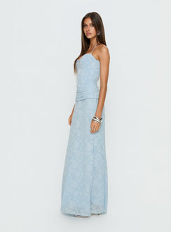 Love from Portofino Corset Maxi Dress Blue