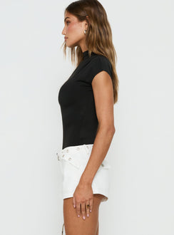 Darsee Cargo Mini Shorts White