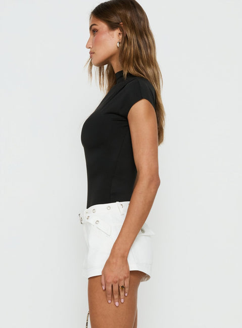 Darsee Cargo Mini Shorts White