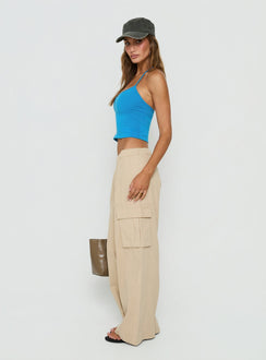 Scarletta Ultra Wide Cargo Pants Natural