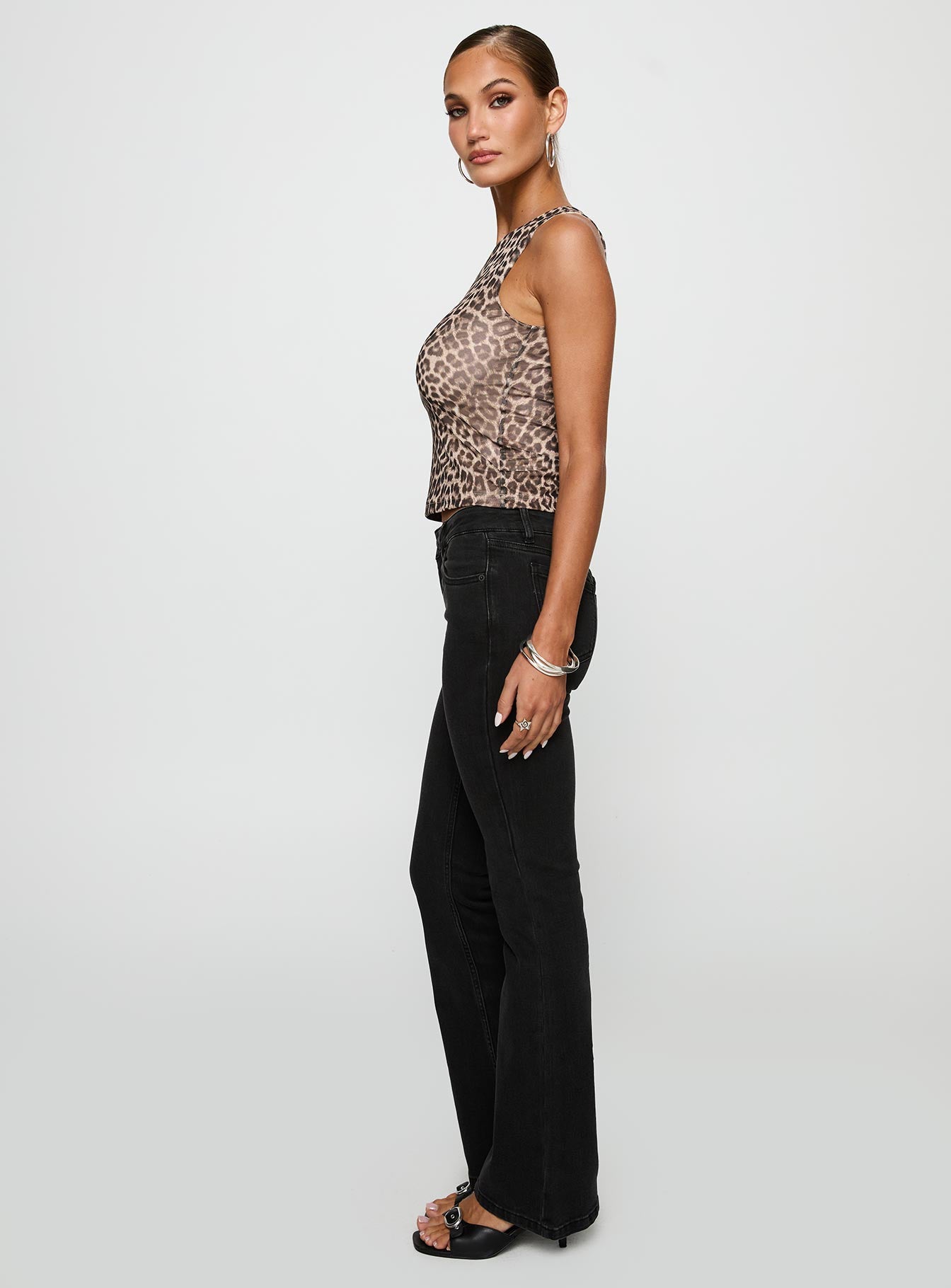 Bethany Low Rise Bootleg Jeans Washed Black