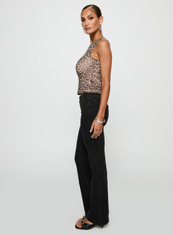 Bethany Low Rise Bootleg Jeans Washed Black