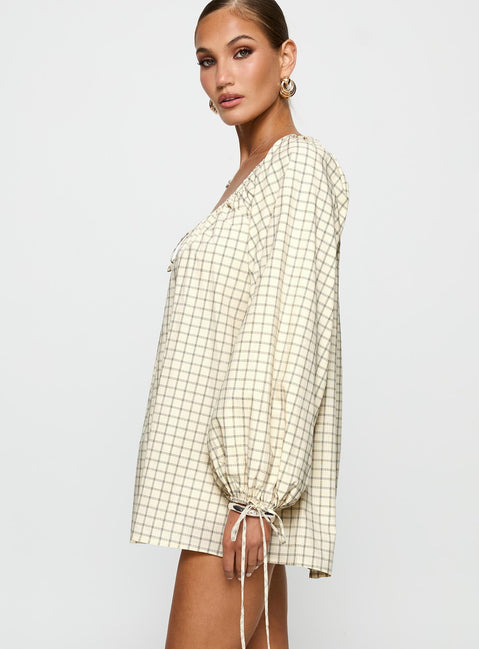 Preacher Playsuit White Check