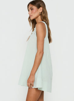 Eberta Frill Detail Swing Mini Dress Check