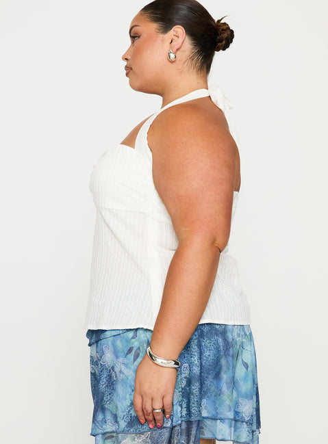 Isabetta Halter Top White Curve