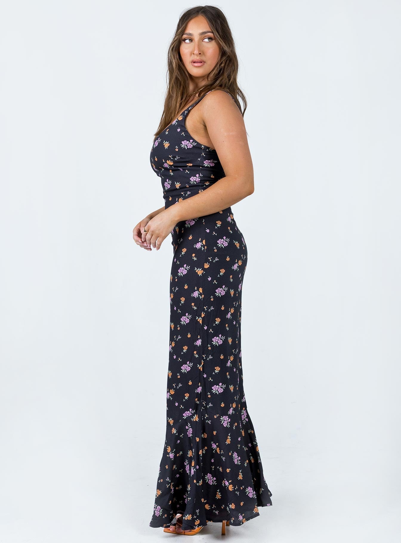 product Princess Polly Crew Neck  Curtis Maxi Dress Black / Floral