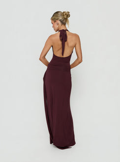 So Major Draped A-Line Maxi Dress Plum