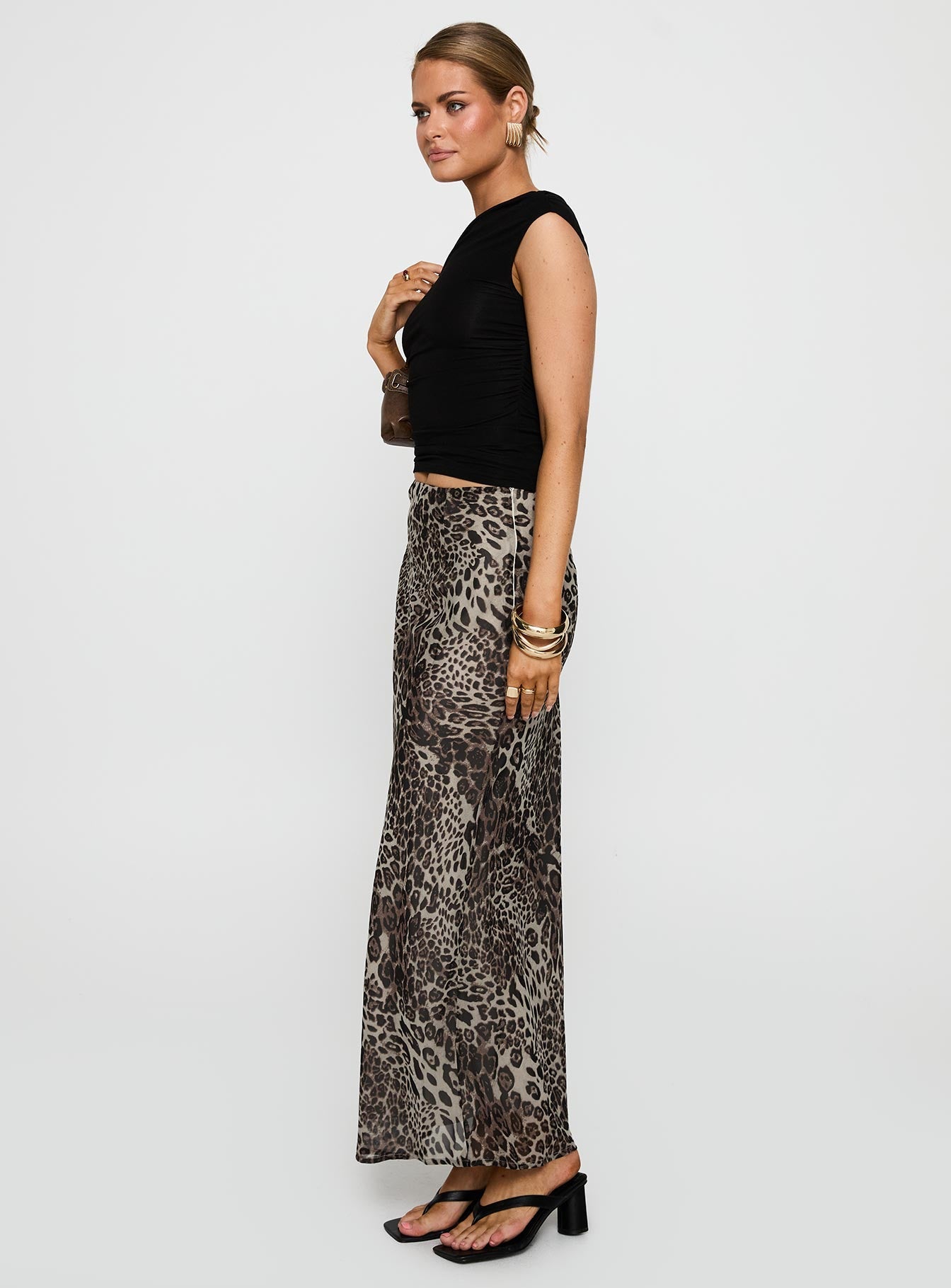 Manda Maxi Skirt Leopard