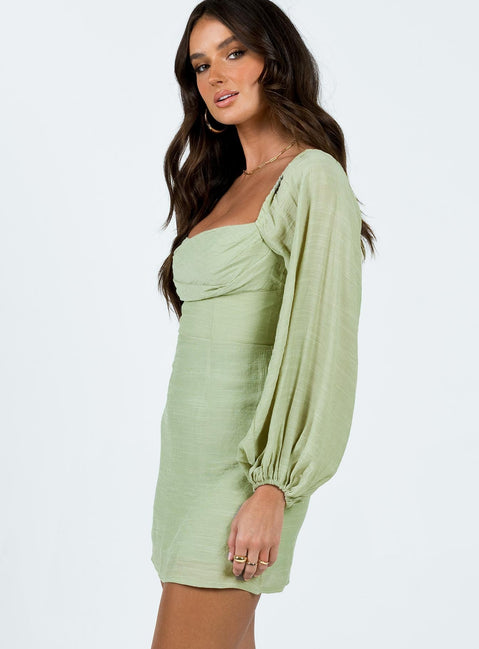 product Princess Polly Crew Neck  Warra Mini Dress Sage