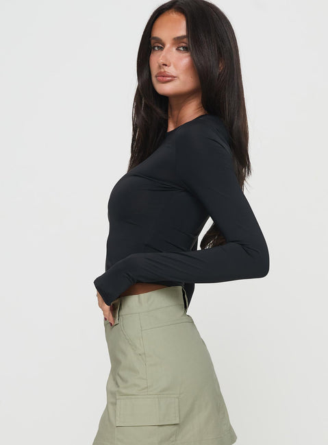 Long sleeve top  Slim fitting, thumb holes  Good stretch, unlined Princess Polly Lower Impact