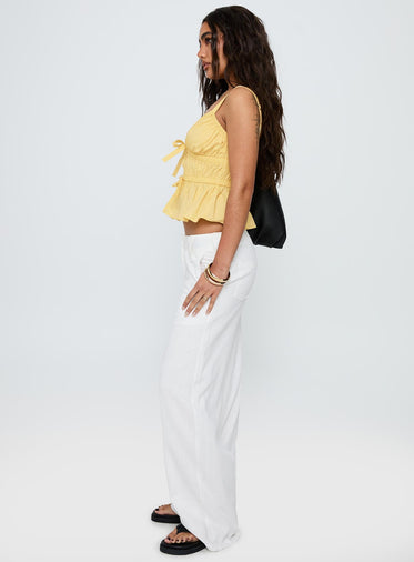 Pedra Wide Leg Pant White