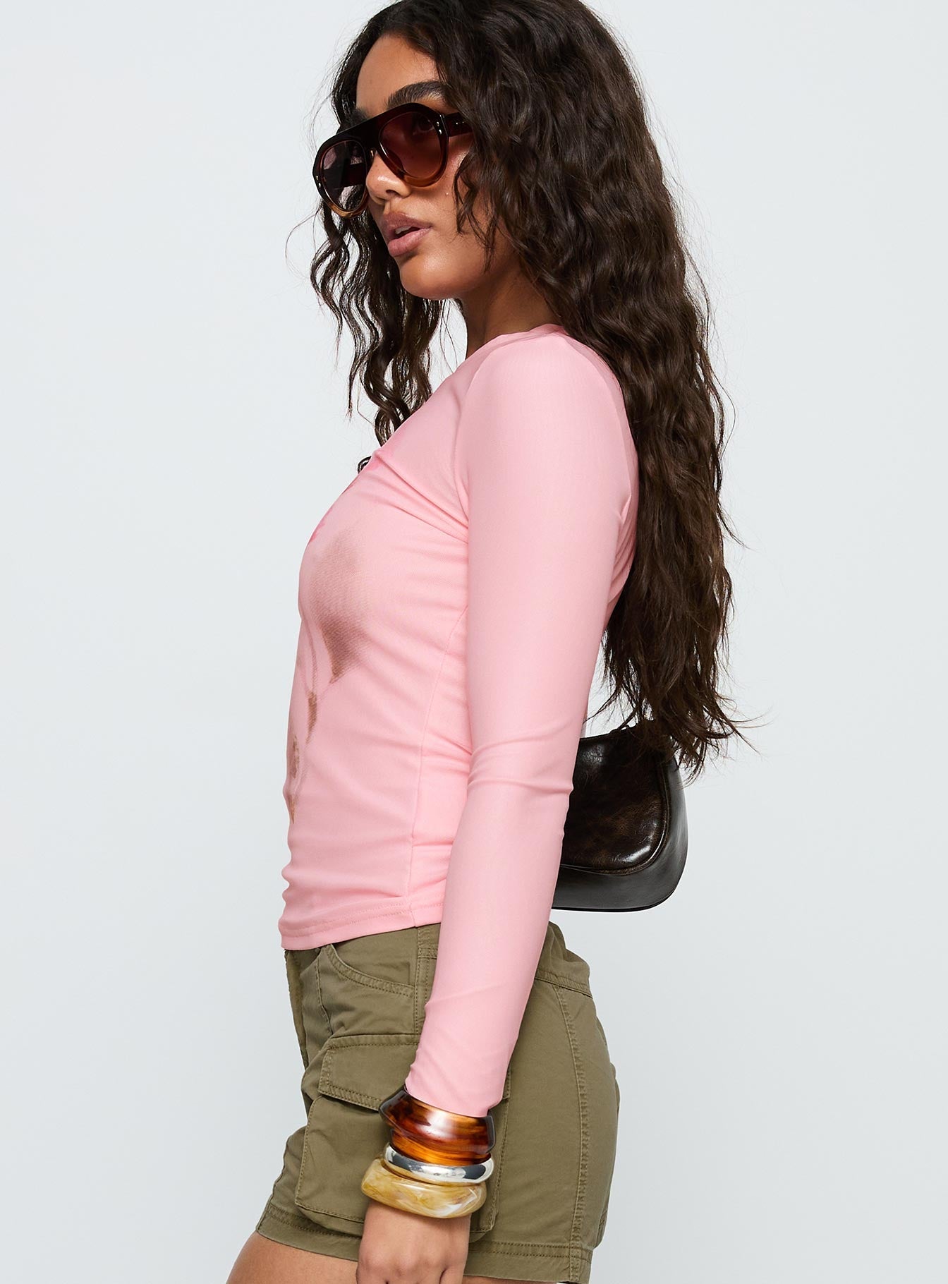 Raldor Long Sleeve Top Pink