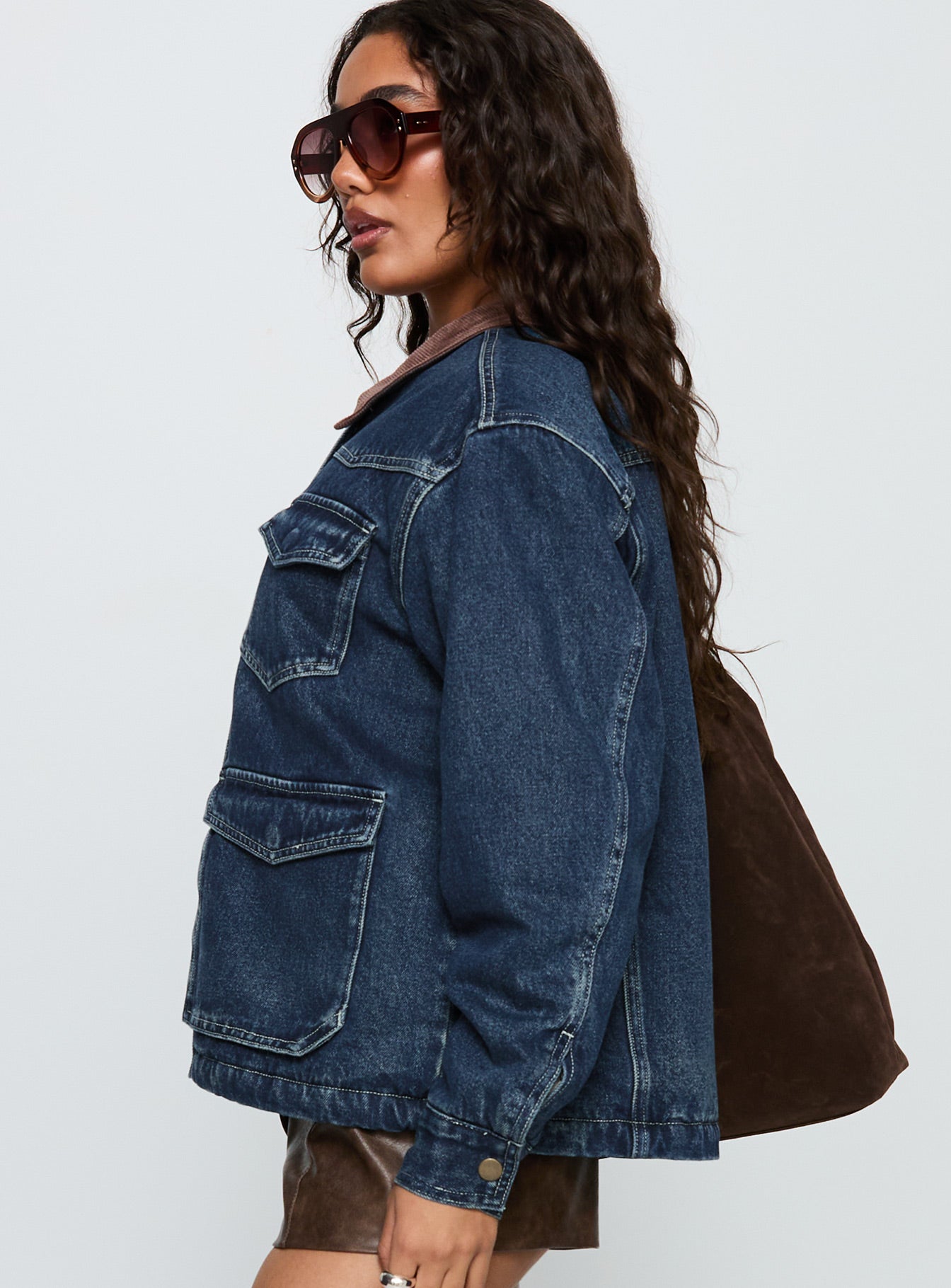 Counterpart Pocket Front Denim Jacket Blue