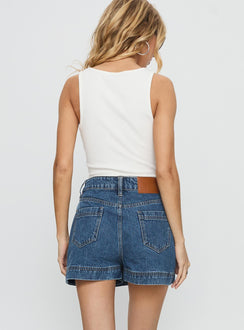 Gazelle Denim Skort Mid Wash Tall