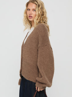 Yasmyn Knit Cardigan Brown