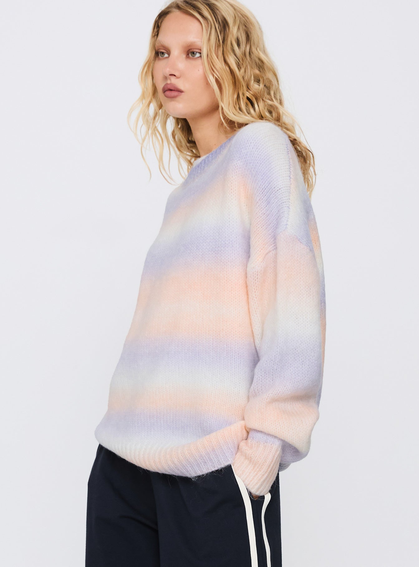 Orliana Ombre Knit Sweater Purple Multi