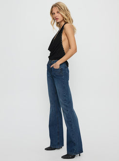 Wide World Mid Rise Bootleg Jeans Mid Blue