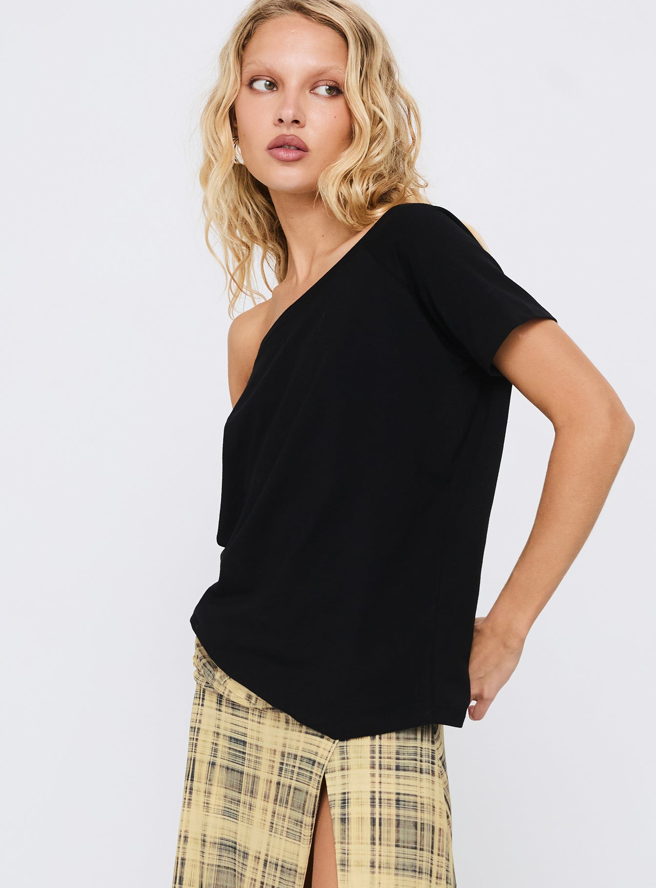 Icon Baby Off Shoulder Top Black