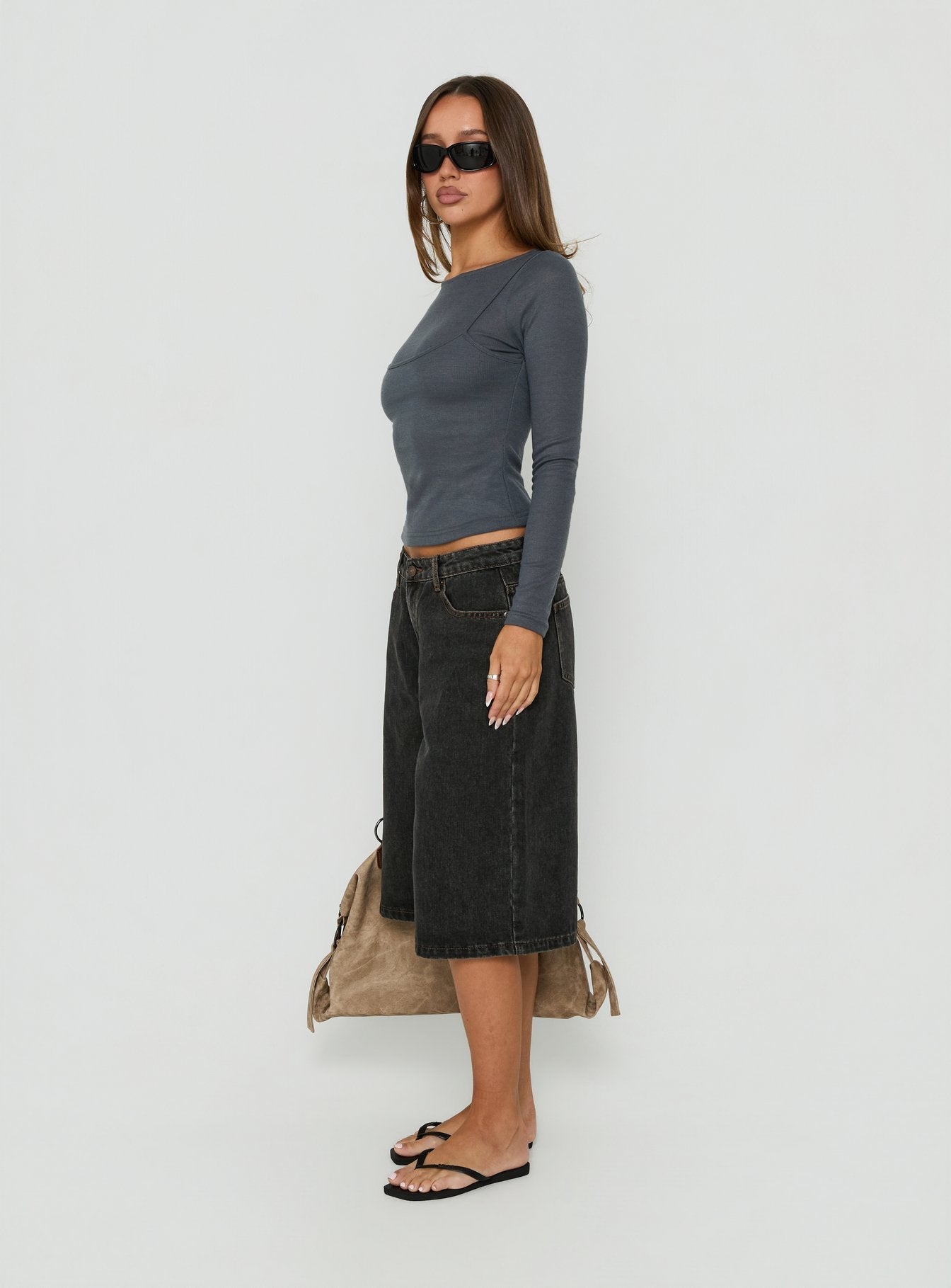 Kolumbia Low Rise Jort Washed Black