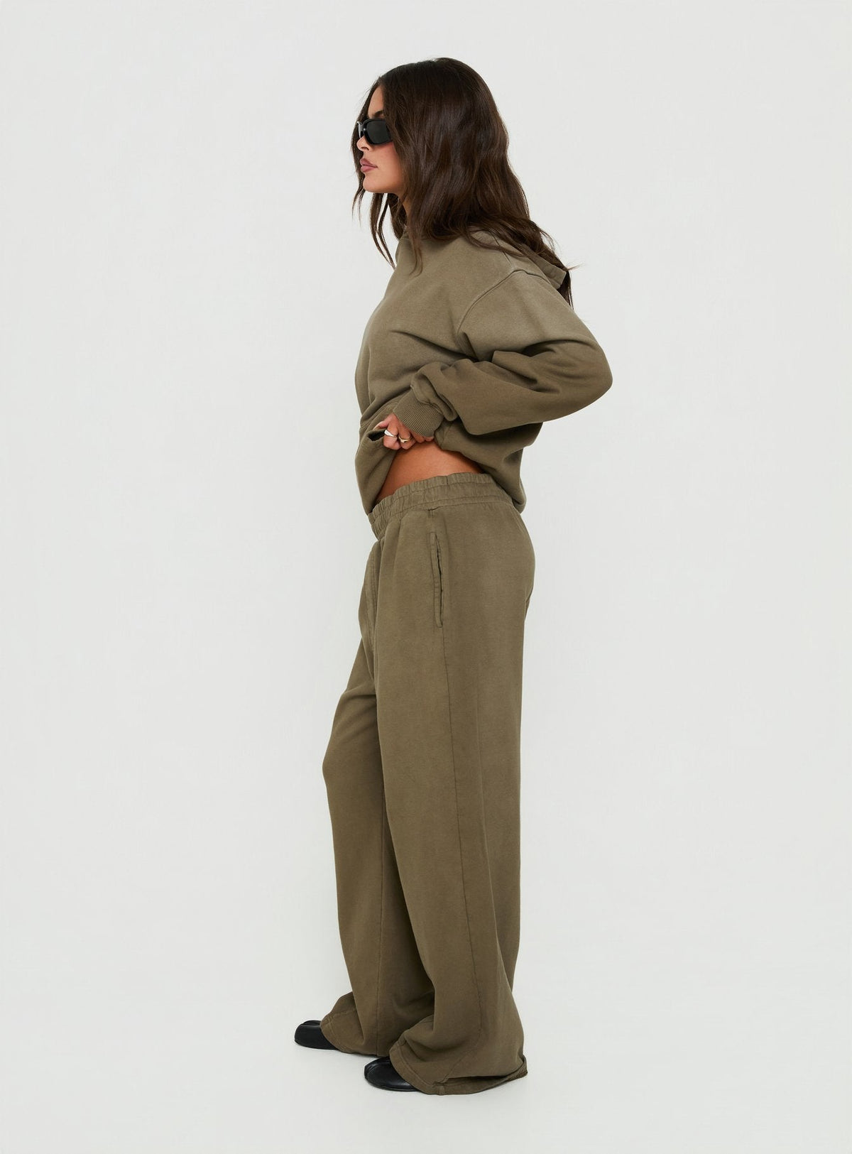 AT Fleece Baggy Sweatpant Washed Olive