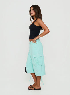 Hudsen Longline Cargo Shorts Turquoise