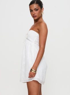 Rosenberg Strapless Mini Dress White