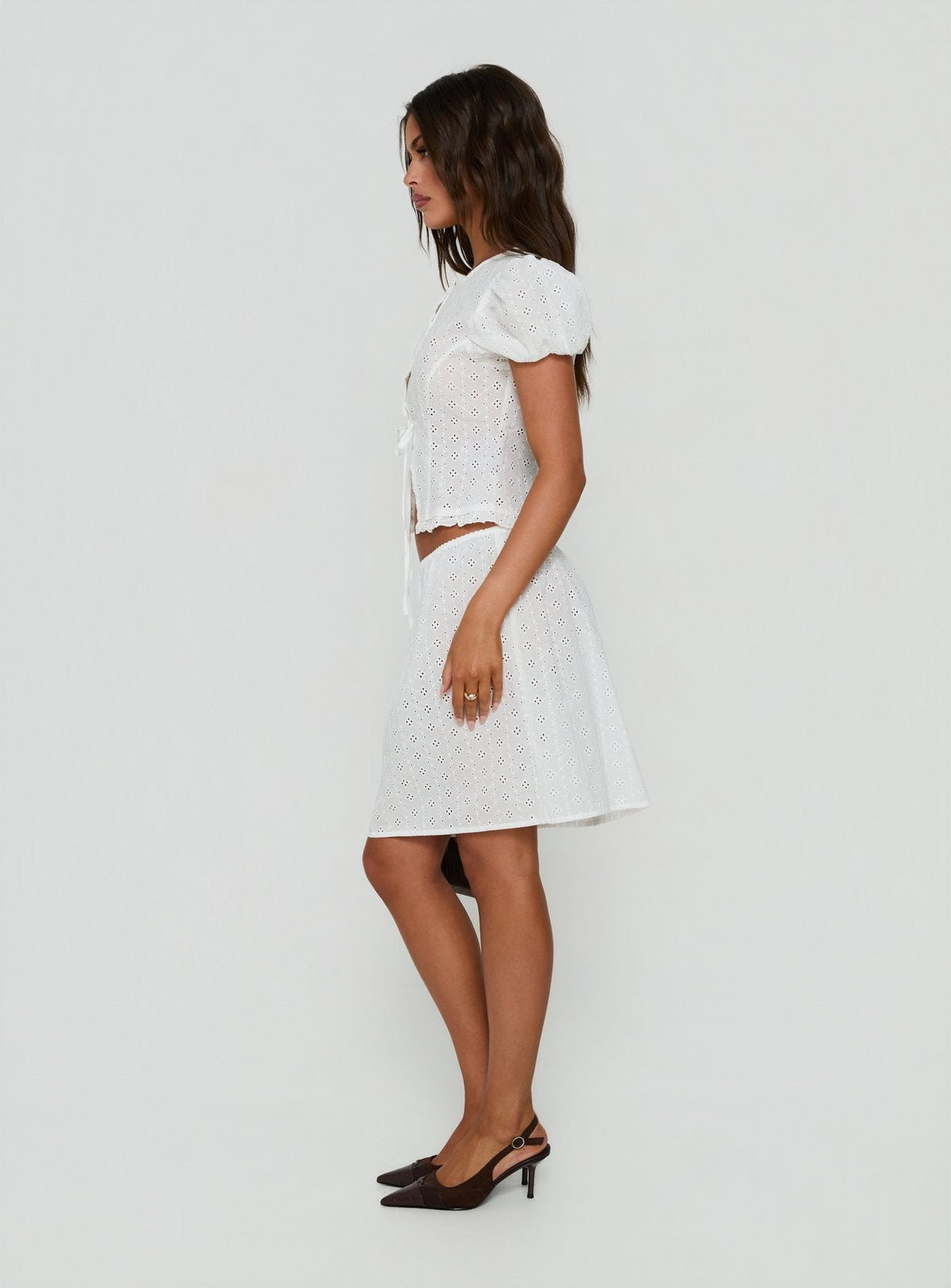 Bardot Midi Skirt White