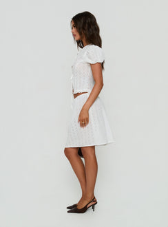Bardot Midi Skirt White