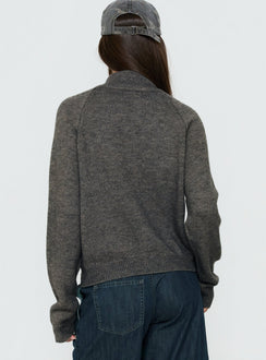 Kaylei Zip Through Cardigan Charcoal