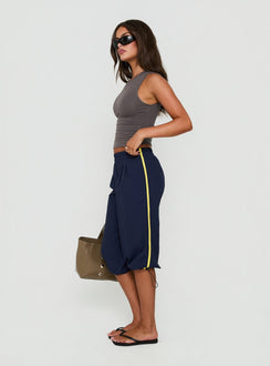 Riyah 3/4 Low Rise Nylon Pants Navy
