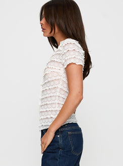 Into Your Eyes Textured Top White
