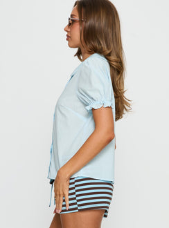 Neverland Blouse Top Soft Blue