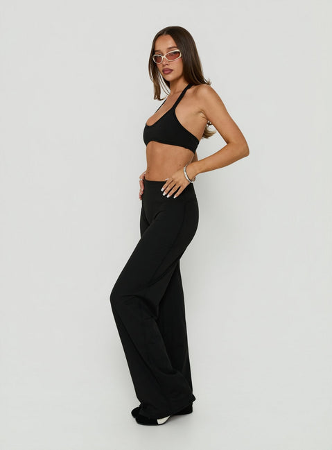 Velora Active Wide Leg Pants Black