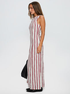 Lewisa Maxi Dress Red Stripe