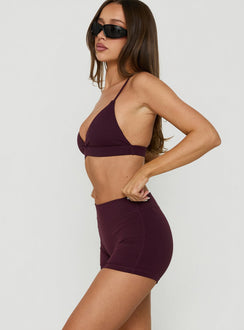 Tempo Active Low Rise Shorts Plum