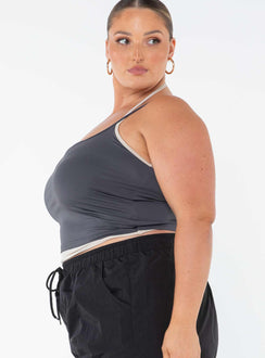 product Princess Polly Sleeveless Square Neck  Premier Layered Tank Top Slate Curve