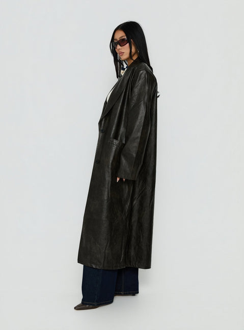 Olsen Coat Washed Onyx