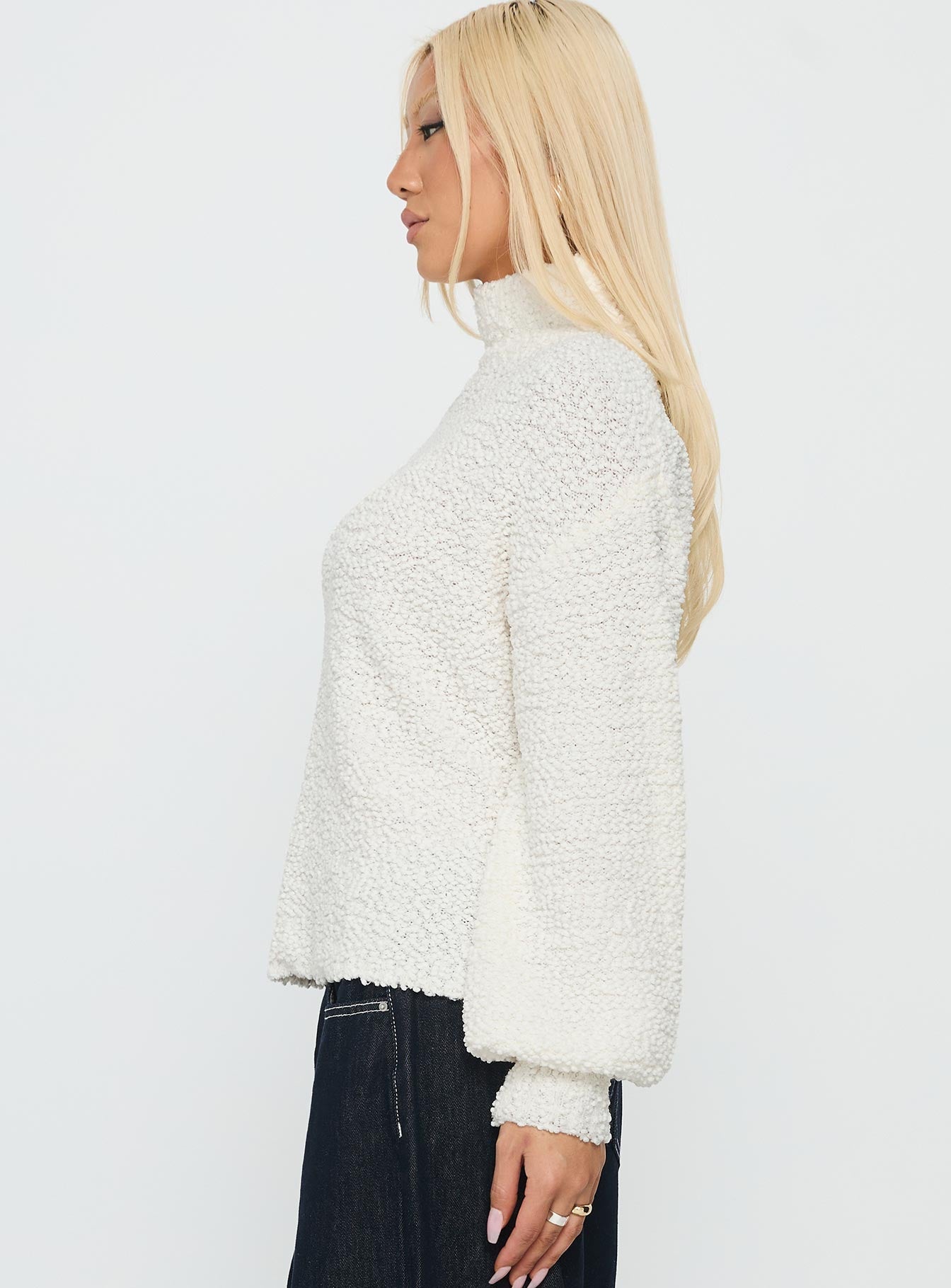 Feyre Boucle Jumper Ivory