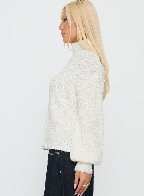 Feyre Boucle Jumper Ivory
