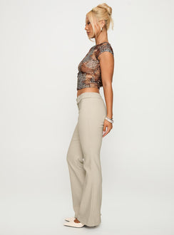 Angel Unknown Flare Pants Taupe