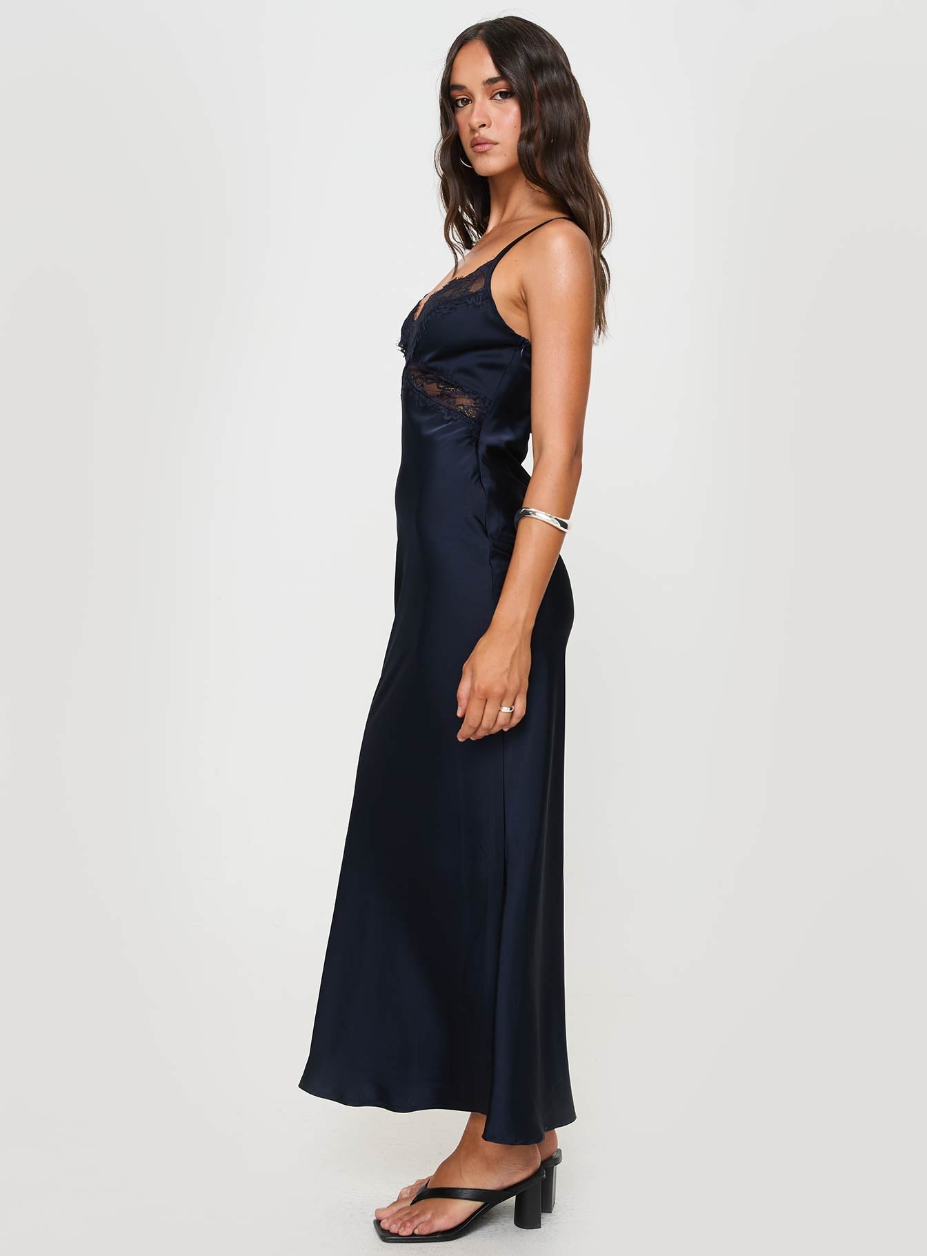 Collective Dress - Treasure Bias Cut Maxi Dress Navy image 6