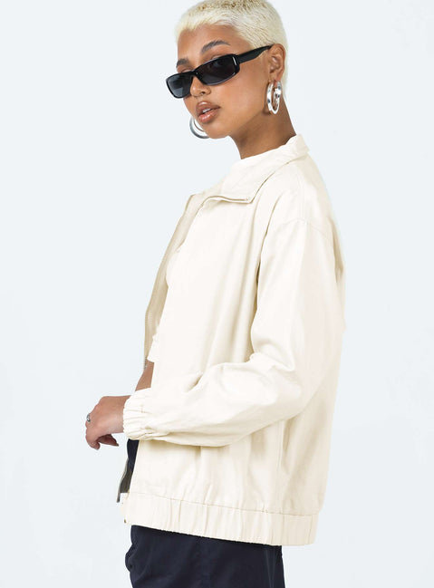 Bomber jacket Zip front fastening  Classic collar  Elasticated cuffs & waistband  Pocket on arm Non-stretch