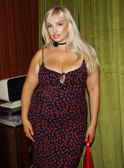 product Princess Polly Square Neck  Noda Midi Dress Black Curve