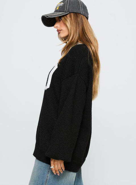 In Control Knit Jumper Black