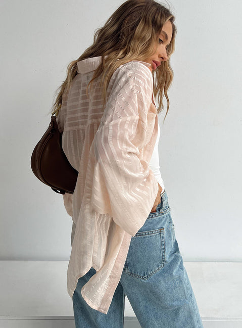 product Princess Polly Full Sleeves Sweetheart  Belar Shirt Cream