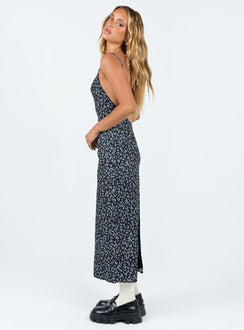 product Princess Polly Asymmetric Neckline  Arkana Maxi Dress Black Floral