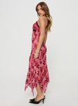 Maxi dress Floral print, adjustable straps, lace trim, frill detail on hem Good stretch, fully lined  Princess Polly Lower Impact 