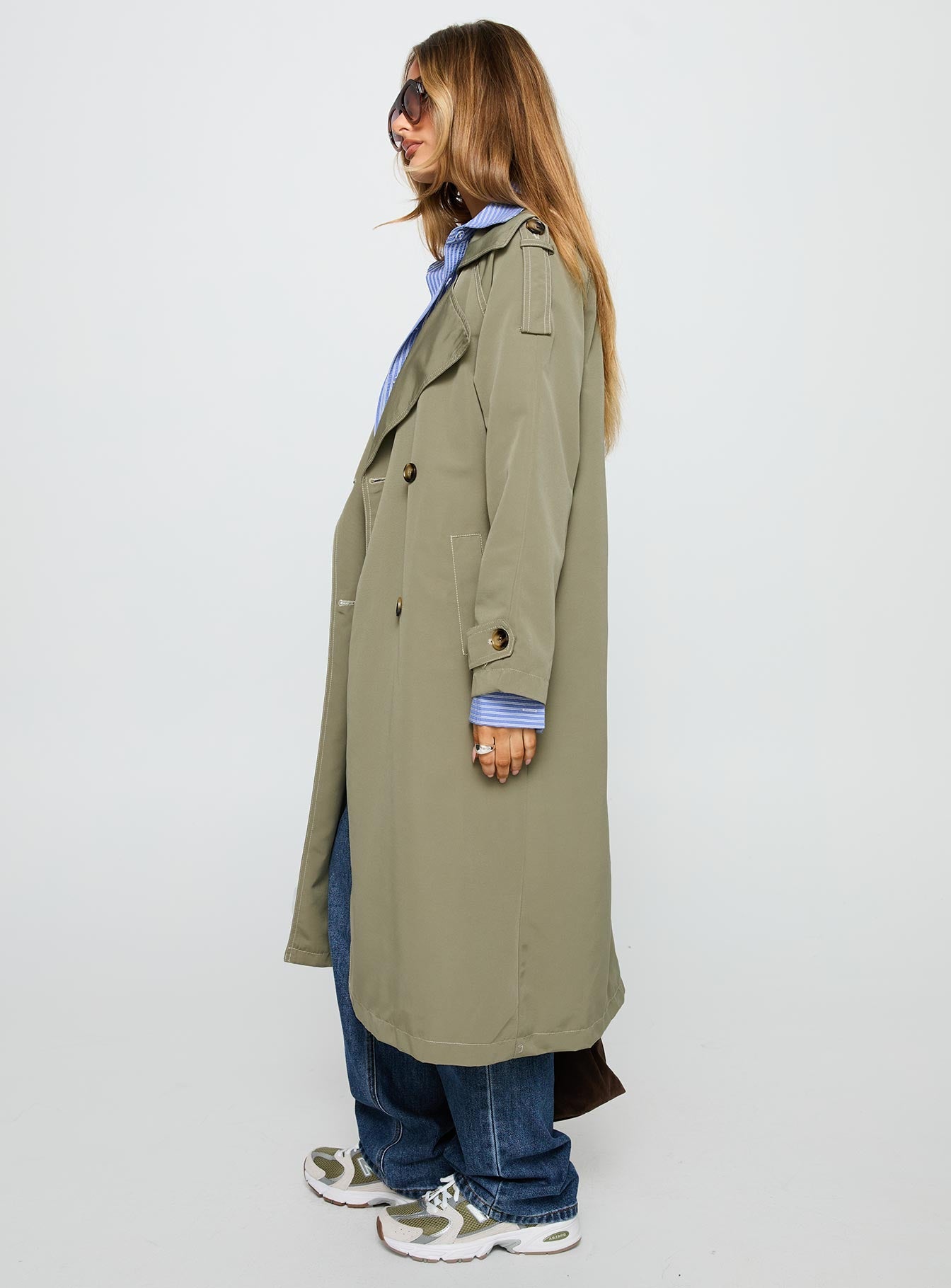 Still Love Trench Coat Khaki